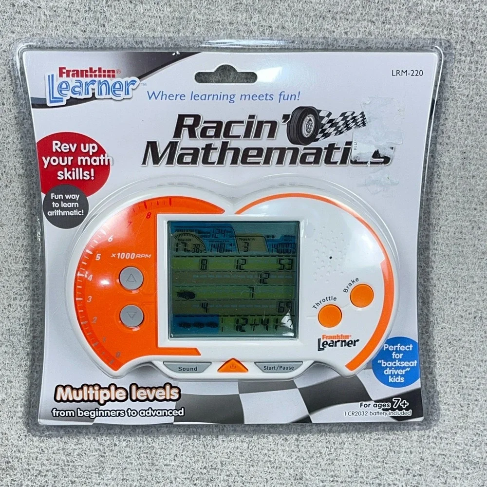 Franklin Learner Racin Mathematics Handheld Game Gaming Racing  NEW SEALED